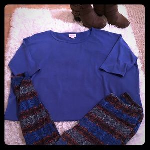LulaRoe Irma Size Small Beautiful Royal Blue Tunic